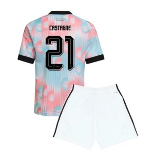 België Timothy Castagne #21 Uit tenue Kids WK 2026 Voetbalshirt + Shorts Set