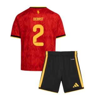 België Zeno Debast #2 Thuis tenue Kids WK 2026 Voetbalshirt + Shorts Set