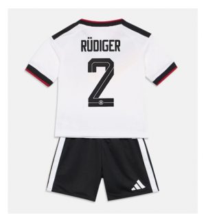 Duitsland Antonio Rudiger #2 Thuis tenue Kids WK 2026 Voetbalshirt + Shorts Set