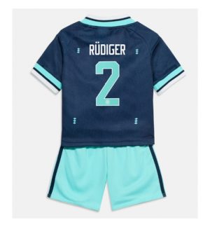 Duitsland Antonio Rudiger #2 Uit tenue Kids WK 2026 Voetbalshirt + Shorts Set