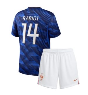 Frankrijk Adrien Rabiot #14 Thuis tenue Kids WK 2026 Voetbalshirt + Shorts Set Frankrijk Adrien Rabiot #14 Thuis tenue Kids WK 2026 Voetbalshirt + Shorts Set