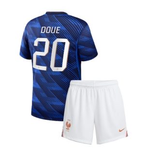 Frankrijk Desire Doue #20 Thuis tenue Kids WK 2026 Voetbalshirt + Shorts Set