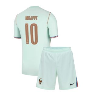 Frankrijk Kylian Mbappe #10 Uit tenue Kids WK 2026 Voetbalshirt + Shorts Set Frankrijk Kylian Mbappe #10 Uit tenue Kids WK 2026 Voetbalshirt + Shorts Set