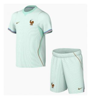 Frankrijk Uit tenue Kids WK 2026 Voetbalshirt + Shorts Set Frankrijk Uit tenue Kids WK 2026 Voetbalshirt + Shorts Set