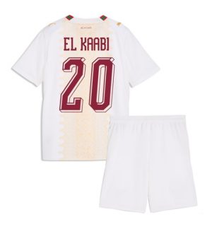 Marokko Ayoub El Kaabi #20 Uit tenue Kids WK 2026 Voetbalshirt + Shorts Set Marokko Ayoub El Kaabi #20 Uit tenue Kids WK 2026 Voetbalshirt + Shorts Set