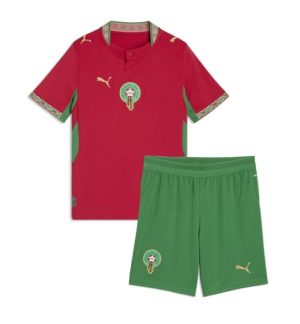 Marokko Thuis tenue Kids WK 2026 Voetbalshirt + Shorts Set Marokko Thuis tenue Kids WK 2026 Voetbalshirt + Shorts Set