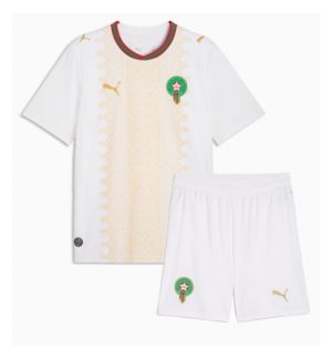 Marokko Uit tenue Kids WK 2026 Voetbalshirt + Shorts Set Marokko Uit tenue Kids WK 2026 Voetbalshirt + Shorts Set