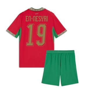 Marokko Youssef En-Nesyri #19 Thuis tenue Kids WK 2026 Voetbalshirt + Shorts Set Marokko Youssef En-Nesyri #19 Thuis tenue Kids WK 2026 Voetbalshirt + Shorts Set