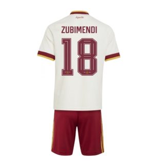 Spanje Martin Zubimendi #18 Uit tenue Kids WK 2026 Voetbalshirt + Shorts Set