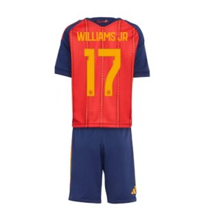 Spanje Nico Williams #17 Thuis tenue Kids WK 2026 Voetbalshirt + Shorts Set