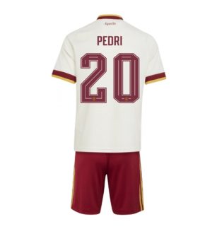 Spanje Pedri Gonzalez #20 Uit tenue Kids WK 2026 Voetbalshirt + Shorts Set