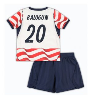 Verenigde Staten Folarin Balogun #20 Thuis tenue Kids WK 2026 Voetbalshirt + Shorts Set Verenigde Staten Folarin Balogun #20 Thuis tenue Kids WK 2026 Voetbalshirt + Shorts Set