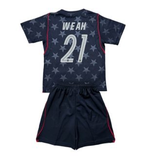 Verenigde Staten Timothy Weah #21 Uit tenue Kids WK 2026 Voetbalshirt + Shorts Set Verenigde Staten Timothy Weah #21 Uit tenue Kids WK 2026 Voetbalshirt + Shorts Set