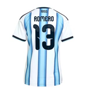 Argentinië Cristian Romero #13 Thuis tenue Dames WK 2026 Korte Mouw Voetbalshirt