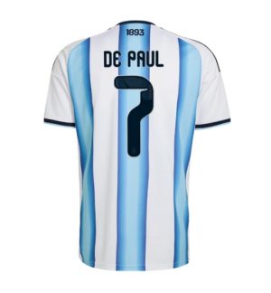 Argentinië Rodrigo De Paul #7 Thuis tenue WK 2026 Korte Mouw Voetbalshirt