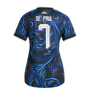 Argentinië Rodrigo De Paul #7 Uit tenue Dames WK 2026 Korte Mouw Voetbalshirt