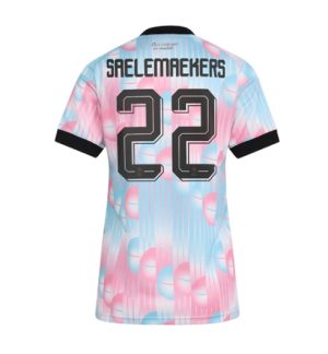 België Alexis Saelemaekers #22 Uit tenue Dames WK 2026 Korte Mouw Voetbalshirt