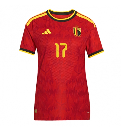 België Charles De Ketelaere #17 Thuis tenue Dames WK 2026 Korte Mouw Voetbalshirt 2 België Charles De Ketelaere #17 Thuis tenue Dames WK 2026 Korte Mouw Voetbalshirt 2