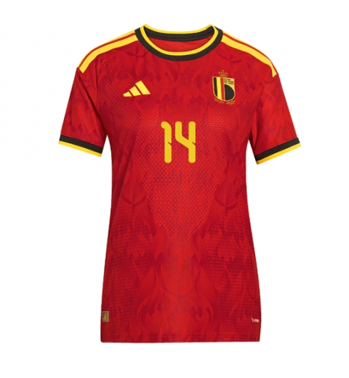 België Dodi Lukebakio #14 Thuis tenue Dames WK 2026 Korte Mouw Voetbalshirt 2 België Dodi Lukebakio #14 Thuis tenue Dames WK 2026 Korte Mouw Voetbalshirt 2