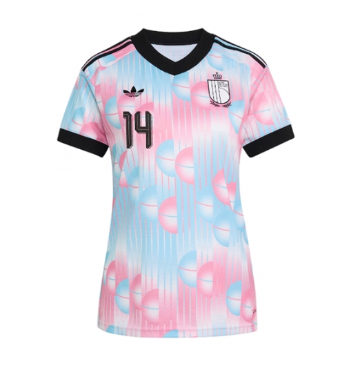 België Dodi Lukebakio #14 Uit tenue Dames WK 2026 Korte Mouw Voetbalshirt 2 België Dodi Lukebakio #14 Uit tenue Dames WK 2026 Korte Mouw Voetbalshirt 2