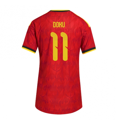 België Jeremy Doku #11 Thuis tenue Dames WK 2026 Korte Mouw Voetbalshirt België Jeremy Doku #11 Thuis tenue Dames WK 2026 Korte Mouw Voetbalshirt