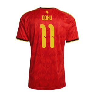 België Jeremy Doku #11 Thuis tenue WK 2026 Korte Mouw Voetbalshirt België Jeremy Doku #11 Thuis tenue WK 2026 Korte Mouw Voetbalshirt