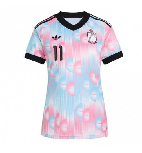 België Jeremy Doku #11 Uit tenue Dames WK 2026 Korte Mouw Voetbalshirt 2 België Jeremy Doku #11 Uit tenue Dames WK 2026 Korte Mouw Voetbalshirt 2