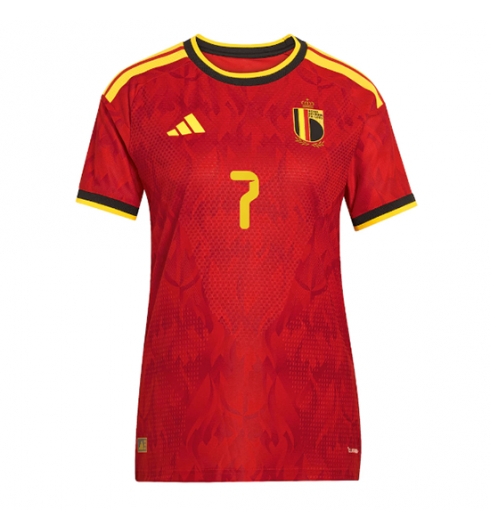 België Kevin De Bruyne #7 Thuis tenue Dames WK 2026 Korte Mouw Voetbalshirt 2 België Kevin De Bruyne #7 Thuis tenue Dames WK 2026 Korte Mouw Voetbalshirt 2