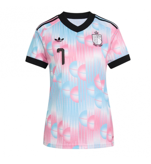 België Kevin De Bruyne #7 Uit tenue Dames WK 2026 Korte Mouw Voetbalshirt 2 België Kevin De Bruyne #7 Uit tenue Dames WK 2026 Korte Mouw Voetbalshirt 2