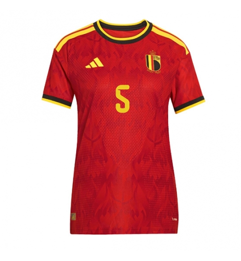 België Maxim De Cuyper #5 Thuis tenue Dames WK 2026 Korte Mouw Voetbalshirt 2 België Maxim De Cuyper #5 Thuis tenue Dames WK 2026 Korte Mouw Voetbalshirt 2