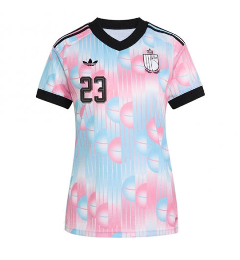 België Michy Batshuayi #23 Uit tenue Dames WK 2026 Korte Mouw Voetbalshirt 2 België Michy Batshuayi #23 Uit tenue Dames WK 2026 Korte Mouw Voetbalshirt 2