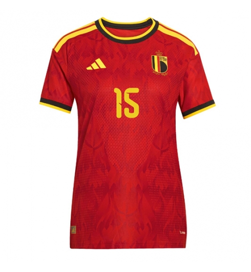 België Thomas Meunier #15 Thuis tenue Dames WK 2026 Korte Mouw Voetbalshirt 2 België Thomas Meunier #15 Thuis tenue Dames WK 2026 Korte Mouw Voetbalshirt 2
