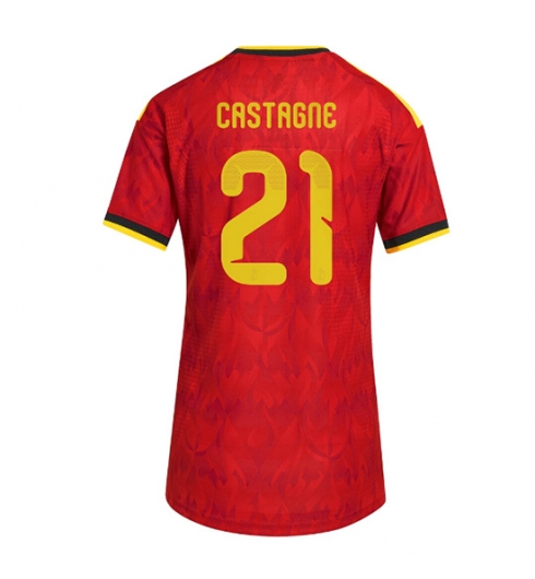 België Timothy Castagne #21 Thuis tenue Dames WK 2026 Korte Mouw Voetbalshirt België Timothy Castagne #21 Thuis tenue Dames WK 2026 Korte Mouw Voetbalshirt