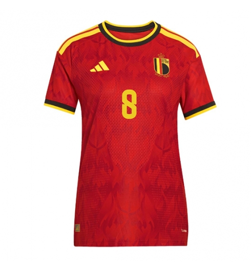 België Youri Tielemans #8 Thuis tenue Dames WK 2026 Korte Mouw Voetbalshirt 2 België Youri Tielemans #8 Thuis tenue Dames WK 2026 Korte Mouw Voetbalshirt 2