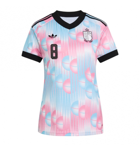 België Youri Tielemans #8 Uit tenue Dames WK 2026 Korte Mouw Voetbalshirt 2 België Youri Tielemans #8 Uit tenue Dames WK 2026 Korte Mouw Voetbalshirt 2