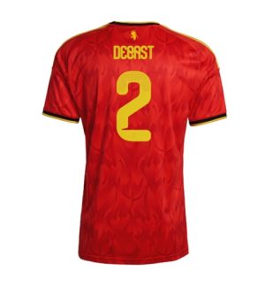 België Zeno Debast #2 Thuis tenue WK 2026 Korte Mouw Voetbalshirt