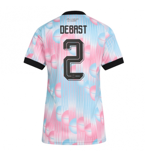 België Zeno Debast #2 Uit tenue Dames WK 2026 Korte Mouw Voetbalshirt België Zeno Debast #2 Uit tenue Dames WK 2026 Korte Mouw Voetbalshirt