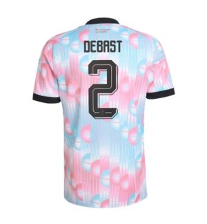 België Zeno Debast #2 Uit tenue WK 2026 Korte Mouw Voetbalshirt