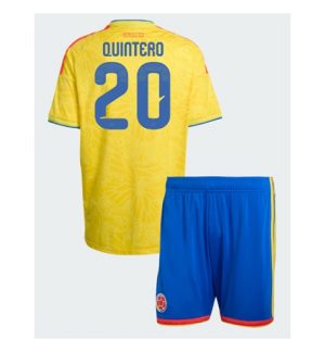 Colombia Juan Fernando Quintero #20 Thuis tenue Kids WK 2026 Voetbalshirt + Shorts Set
