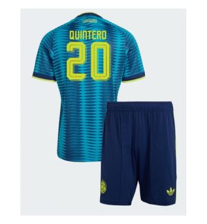 Colombia Juan Fernando Quintero #20 Uit tenue Kids WK 2026 Voetbalshirt + Shorts Set