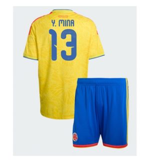 Colombia Yerry Mina #13 Thuis tenue Kids WK 2026 Voetbalshirt + Shorts Set