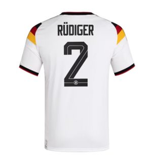 Duitsland Antonio Rudiger #2 Thuis tenue WK 2026 Korte Mouw Voetbalshirt Duitsland Antonio Rudiger #2 Thuis tenue WK 2026 Korte Mouw Voetbalshirt