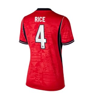 Engeland Declan Rice #4 Uit tenue Dames WK 2026 Korte Mouw Voetbalshirt