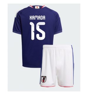 Japan Daichi Kamada #15 Thuis tenue Kids WK 2026 Voetbalshirt + Shorts Set