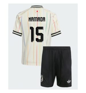 Japan Daichi Kamada #15 Uit tenue Kids WK 2026 Voetbalshirt + Shorts Set