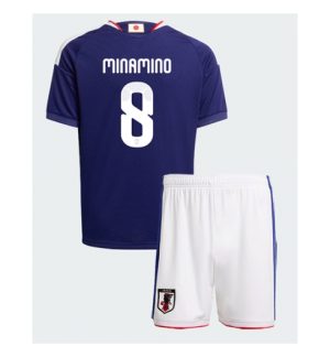 Japan Takumi Minamino #8 Thuis tenue Kids WK 2026 Voetbalshirt + Shorts Set