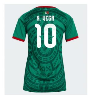 Mexico Alexis Vega #10 Thuis tenue Dames WK 2026 Korte Mouw Voetbalshirt