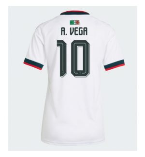 Mexico Alexis Vega #10 Uit tenue Dames WK 2026 Korte Mouw Voetbalshirt