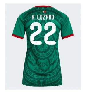Mexico Hirving Lozano #22 Thuis tenue Dames WK 2026 Korte Mouw Voetbalshirt