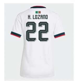 Mexico Hirving Lozano #22 Uit tenue Dames WK 2026 Korte Mouw Voetbalshirt